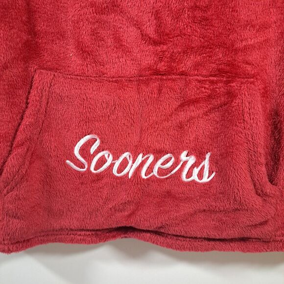 OU Oklahoma Sooners Emerson Street Hooded Oversized Warm Fleece Top Medium - Picture 3 of 6